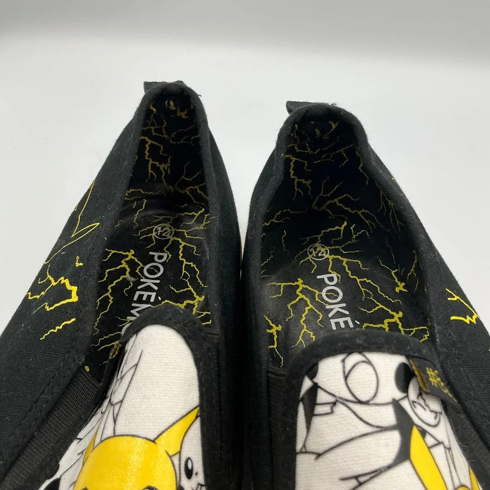 Pokemon Pikachu 25‎ Slip On Shoes Men's Size 12 Nintendo Yellow Black